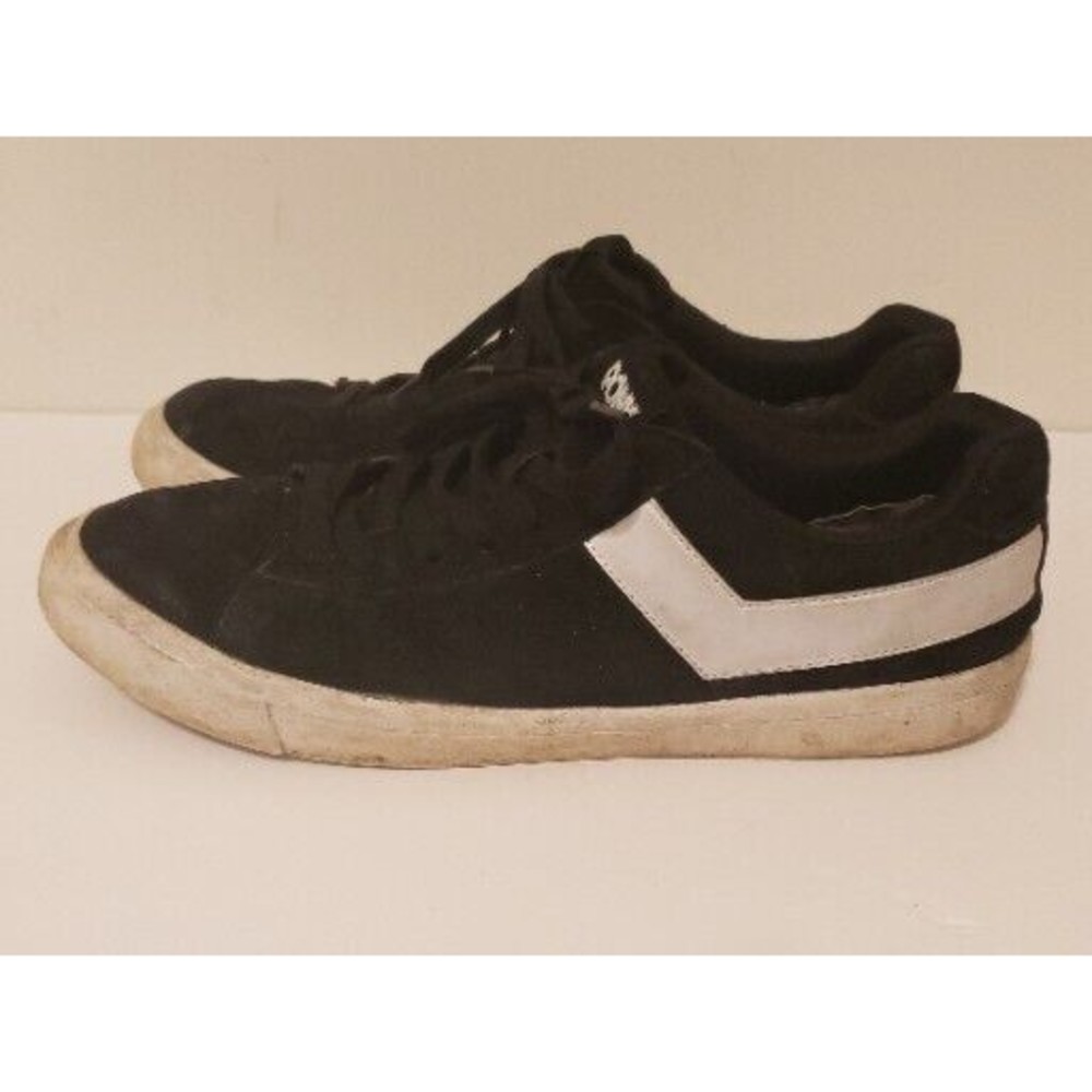 Mens PONY‎ Shoes Rare Suede Black/White Size 12 Sneakers Casual Skateboard